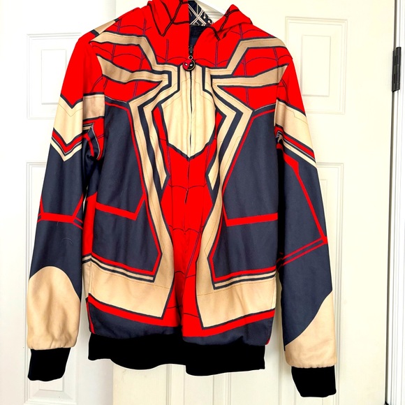 Hot Topic Other - Hot Topic Spiderman No Way Home Red Jacket Men’s Medium Reversible Cosplay